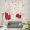 Elegant Red Pink Roses Wall Tapestry