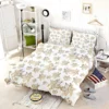 Elegant Scattered Gold Floral Pattern Bedding Set