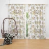 Elegant Scattered Gold Floral Pattern Curtain