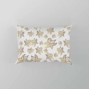 Elegant Scattered Gold Floral Pattern Pillow Case