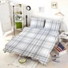 Elegant Stripe Checkered Pattern Plaid Bedding Set