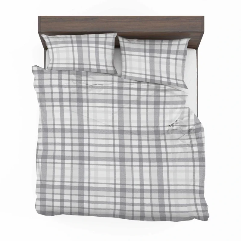 Elegant Stripe Checkered Pattern Plaid Bedding Set 2