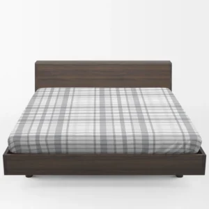 Elegant Stripe Checkered Pattern Plaid Fitted Sheet 1