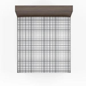 Elegant Stripe Checkered Pattern Plaid Fitted Sheet