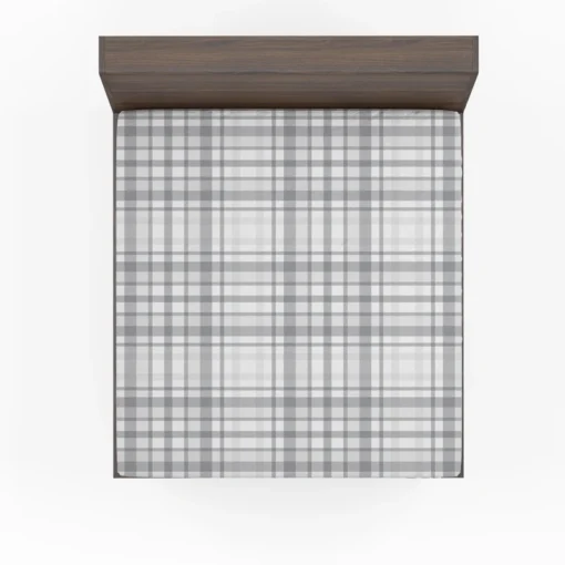 Elegant Stripe Checkered Pattern Plaid Fitted Sheet