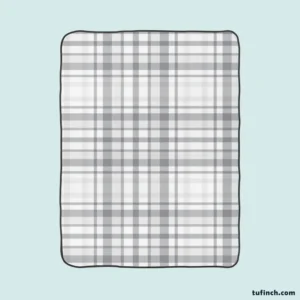 Elegant Stripe Checkered Pattern Plaid Fleece Blanket 1