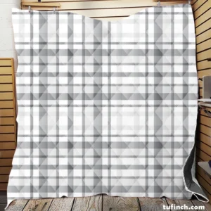 Elegant Stripe Checkered Pattern Plaid Quilt Blanket