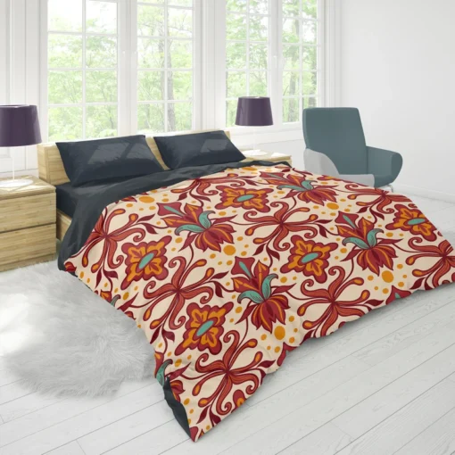 Elegant Turkish Red Design Duvet Cover 1