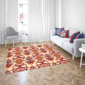 Elegant Turkish Red Design Rug 2