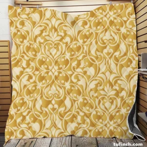 Elegant Vintage Damask Design Quilt Blanket