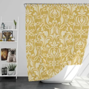 Elegant Vintage Damask Design Shower Curtain