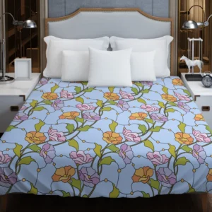 Elegant Vintage Vine Style Floral Duvet Cover