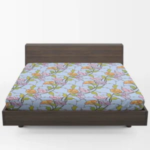 Elegant Vintage Vine Style Floral Fitted Sheet 1