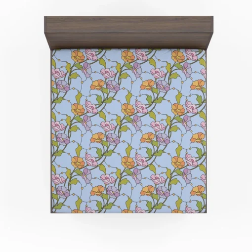 Elegant Vintage Vine Style Floral Fitted Sheet