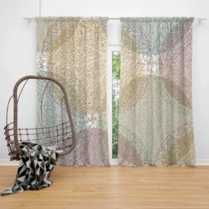 Elegant Watercolor Design Curtain