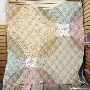 Elegant Watercolor Design Quilt Blanket