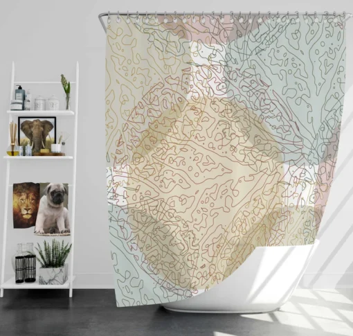 Elegant Watercolor Design Shower Curtain