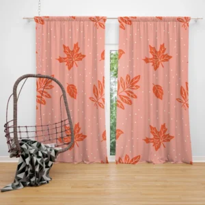 Endless Fall Leaves Arrangement Curtain