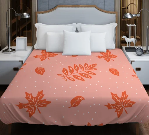 Endless Fall Leaves Arrangement Duvet Cover