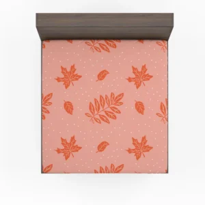 Endless Fall Leaves Arrangement Fitted Sheet