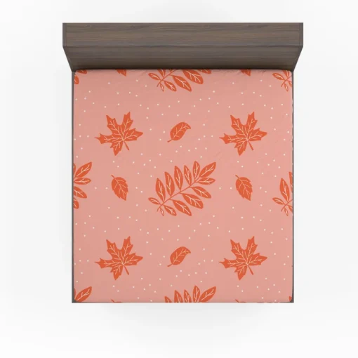 Endless Fall Leaves Arrangement Fitted Sheet