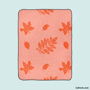 Endless Fall Leaves Arrangement Fleece Blanket 1