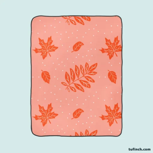 Endless Fall Leaves Arrangement Fleece Blanket 1