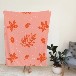 Endless Fall Leaves Arrangement Fleece Blanket