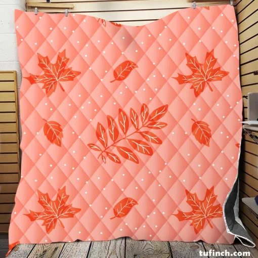 Endless Fall Leaves Arrangement Quilt Blanket