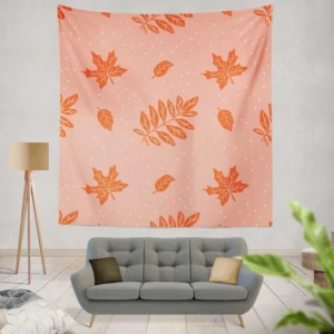 Endless Fall Leaves Arrangement Wall Tapestry