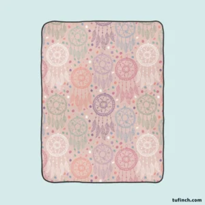 Engraved Hand Drawn Boho Pattern Design Fleece Blanket 1