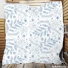 Engraved Hand-Drawn Botanical Pattern Design Quilt Blanket