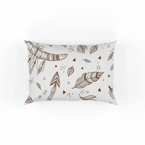 Engraving Hand Drawn Boho Pattern Design Pillow Case