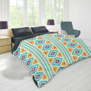 Ethnic Abstract Ikat Art Duvet Cover 1