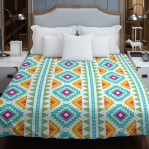 Ethnic Abstract Ikat Art Duvet Cover