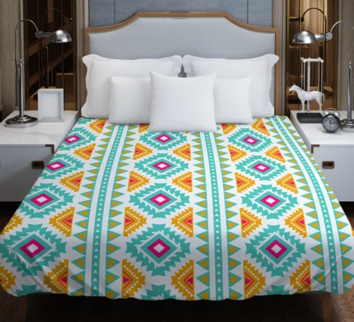 Ethnic Abstract Ikat Art Duvet Cover