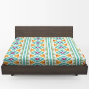 Ethnic Abstract Ikat Art Fitted Sheet 1