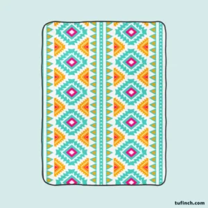 Ethnic Abstract Ikat Art Fleece Blanket 1