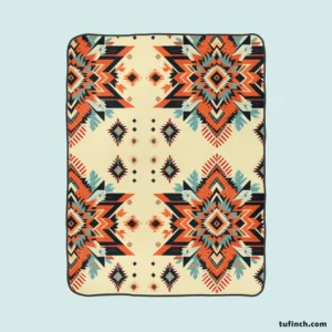 Ethnic Abstract Tribal Design Fleece Blanket 1