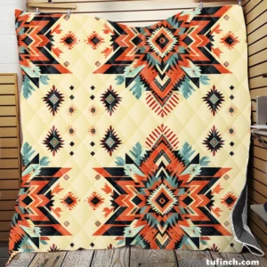 Ethnic Abstract Tribal Design Quilt Blanket