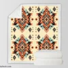 Ethnic Abstract Tribal Design Sherpa Fleece Blanket