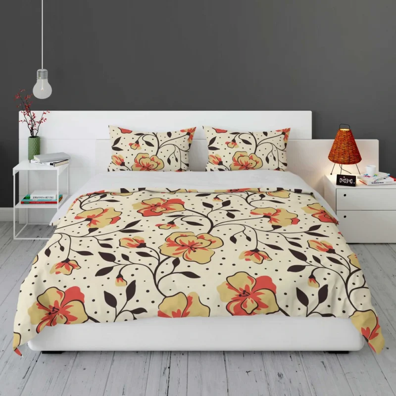 Ethnic Art Blossom Floral Pattern Bedding Set 1