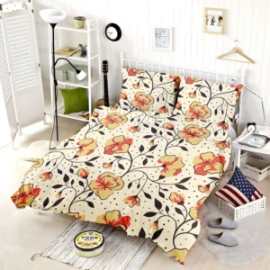 Ethnic Art Blossom Floral Pattern Bedding Set