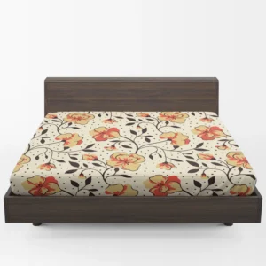 Ethnic Art Blossom Floral Pattern Fitted Sheet 1