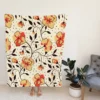 Ethnic Art Blossom Floral Pattern Fleece Blanket