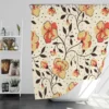 Ethnic Art Blossom Floral Pattern Shower Curtain