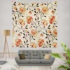 Ethnic Art Blossom Floral Pattern Wall Tapestry