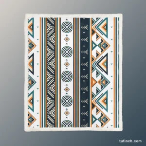 Ethnic Batik Ornamental Design Sherpa Fleece Blanket 1