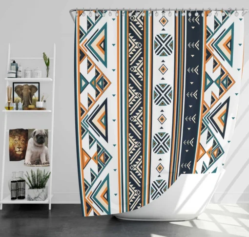 Ethnic Batik Ornamental Design Shower Curtain