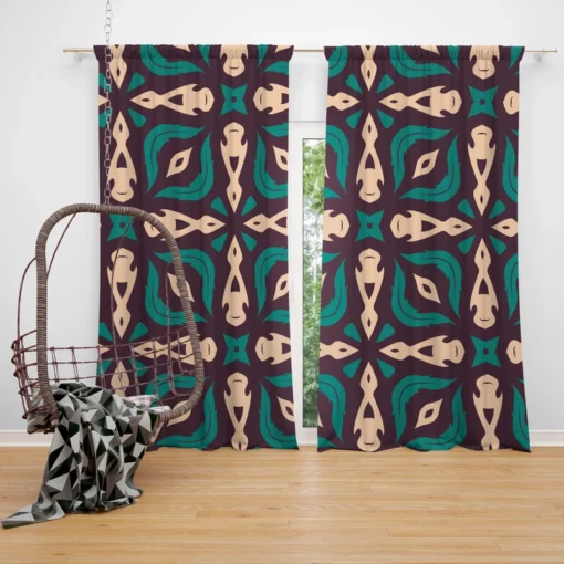 Ethnic Batik Pattern Curtain